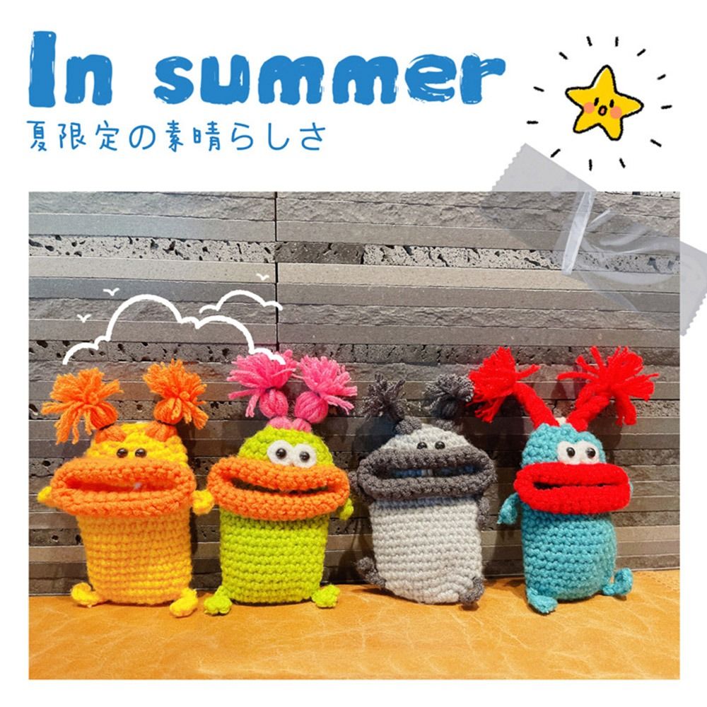 小物 sillage Knitted Keychains Funny Small Purse Entrance Guard Card Bag Cute Toy Pendant Car Key