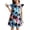 a-Blue8928, variant on VNKIDY Girls Kids Floral Print Dress Ruffle Sleeve Crewneck Flowy A Line Skirt Casual Summer Beach Dress For Daily Wear Green 5-6 Years