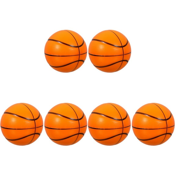 KAKOWELY Basketball Shape Cake Topper Paper 6 Pcs 2.4x2.4in