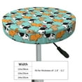 thumbnail image 4 of Kdxio Cute French Bulldog Print Stool Covers Round,Stretch Round Bar Stool Covers Washable Bar Stool Cushion Slipcover for 12-15 Inch Chair, 4 of 7