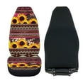 thumbnail image 4 of ZIATUBLE Aztec Tribal Car Seat Dust Cover Sunflower Cow Print Car Front Seat Covers Set of 2 Auto Seat Accessories Polyester Saddle Blanket for Bucket Seat for Trucks Van SUV Car Interior Decor, 4 of 7