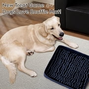 Snuffle Mat for Dogs - Interactive Puzzle Toy with Non-Slip Backing, Portable Sniffing Enrichment Mat, Easy to Store (14x12, 1 Pack, Navy)
