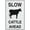 Warning Sign 2, variant on Slow Chickens At Play Outdoor Safe Sign - 8"x12", UV Protected, Weatherproof - Farm Road, Rural Property, Backyard, Chicken Coop Alert