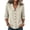Beige, variant on Womens Cotton Summer Tops Peter Pan Collar Shirt Half Sleeve Puff Cuff Button down T Shirts Casual Work Blouses