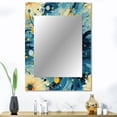 thumbnail image 1 of Designart "Explosive Digital Doodles In Pop Art I" Abstract Wall Mirror, Printed Blue Wall Mirror, Modern Bathroom Wall Mirror, Decorative Abstract Mirror - 30x40 Inch, 1 of 5