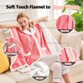 thumbnail image 5 of PMONPA Wearable Heated Throw Blanket for Adult, Electric Heated Wrap Poncho Shawl with Pockets, 6 Heating Levels & 2 to 10 Hours Time Settings, 51" x 61", Pink, 5 of 7