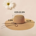 thumbnail image 2 of Floppy Big Beach Straw Hats for Women Foldable Summer Wide Brim Packable Sun Hat Womens Travel Straw Fedora Hat, 2 of 7