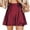 Red, variant on yillto Women's Silky Satin Mini Skirt Adjustable Tie High Waist Flowy Casual Short Skater Skirts