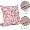 thumbnail image 4 of Hot Pink Floral Pillow Covers 20x20 Set of 2 Botanical Print Vintage Spring Flower Plant Cream Decorative Throw Pillow Cases Outdoor Farmhouse Cushion Covers Decor for Sofa Couch Bed, 4 of 6