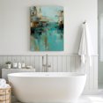 thumbnail image 4 of Canvas Wall Art, Modern Abstract Framed Canvas Prints for Bedroom Living Room, Country Color Blocks Teal Brown Gallery Wrapped Wall Decor for Home Office, Gifts, 12"x18" Ship Next Day, 4 of 9