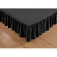 thumbnail image 2 of Full Size Super Soft Solid Brushed Microfiber 14" Gathered Bed Skirt Black Color, 2 of 3