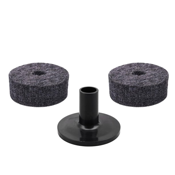 1 Pieza De Funda De Platillo Con Base De Brida + 2 Piezas De Arandelas De Fieltro Para Instrumento De Percusión De Batería