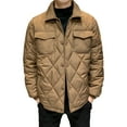 thumbnail image 2 of hopeusnice Men's Winter Quilted Padd Jacket Warm Outwear with Pockets Coffee M, 2 of 6