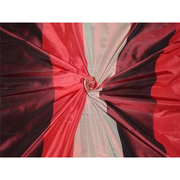 100% Pure Silk Taffeta Fabric Wine,Black x Blush TAF#S139