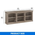 thumbnail image 6 of Uforic TV Stand for 80 Inches TV, Farmhouse Entertainment Center with Adjustable Shelf & Storage Cabinets, Washed Gray, 6 of 9