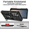thumbnail image 4 of TECH CIRCLE for Samsung Galaxy Z Fold 5 PC+TPU Hybrid Case with Slide Camera Lens Cover, Military-Grade Magnetic Ring Car Mount Holder Kickstand Dual Layer Shockproof Protective Cover,Black, 4 of 12