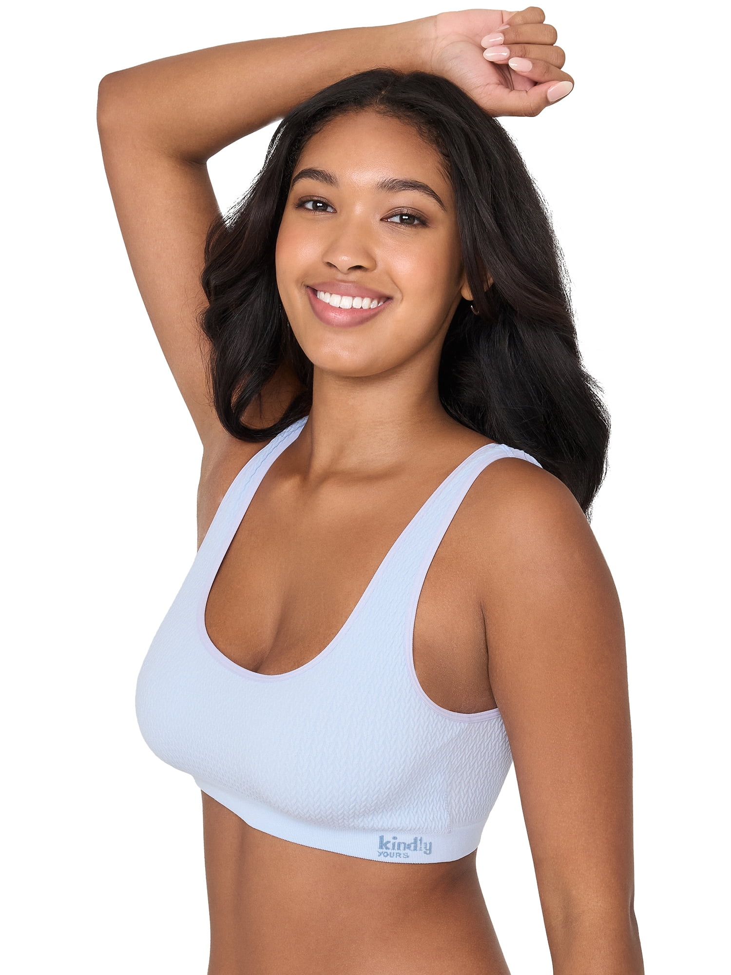 Kindly Yours Women’s Wire-Free Seamless Knit-Texture Bralette, Sizes S-XXXL
