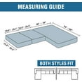 thumbnail image 2 of ZXNYH Sectional Couch Covers 4 Pieces Sofa Seat Cushion Covers L Shape Separate Cushion Couch Chaise Cover for Both Left/Right Sectional Couch (XL Sofa 3 Seater + 1 Chaise, Grey), 2 of 7
