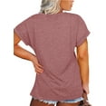 thumbnail image 3 of XCHQRTI Be Kind Womens Shirt Plus Size Graphic Tees Short Sleeve V Neck Summer Casual T Shirt, 3 of 8