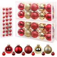 thumbnail image 1 of Christmas Ornaments 44ct Glass Balls Christmas Tree Decorations for Xmas Tree with Plastic Hanging Rope (Red), 1 of 6