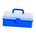 thumbnail image 4 of Organizador multiusos, caja de almacenamiento para arte y manualidades, organizador de esmalte de uñas, caja de costura y asa para coche en el lugar Azul, 4 of 8