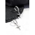 thumbnail image 5 of 14K Gold Plated Drop Dangle Cross Hoop Earrings Trendy Gold Cross Earrings for Women Small CZ Huggie Hoops Dangling Diamond Cross Earrings for Men Hypoallergenic Lightweight, 5 of 10
