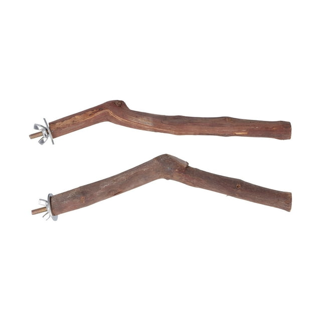 Wood Birds Standing Stick, Rough Durable Natural Wood Bird Stand Perch Safe Unique Easy To Install For Udgies Cockatiels Conure Parakeet Lovebirds