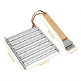 thumbnail image 5 of Hot Dog Roller, Stainless Steel Sausage Roller Rack with Wood Handle, BBQ Hot Dog Griller for Evenly Cooked Hot Dog, 5 of 8