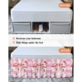 thumbnail image 7 of Pink Floral Print Wrap Around Bed Skirts for Queen Bed 18" Drop,Bed Skirt with Adjustable Elastic Belt Dust Ruffle Bed Valance for Bedroom Hotel Checkered Bow Rose Flower Gingham Bed Frame Cover, 7 of 7
