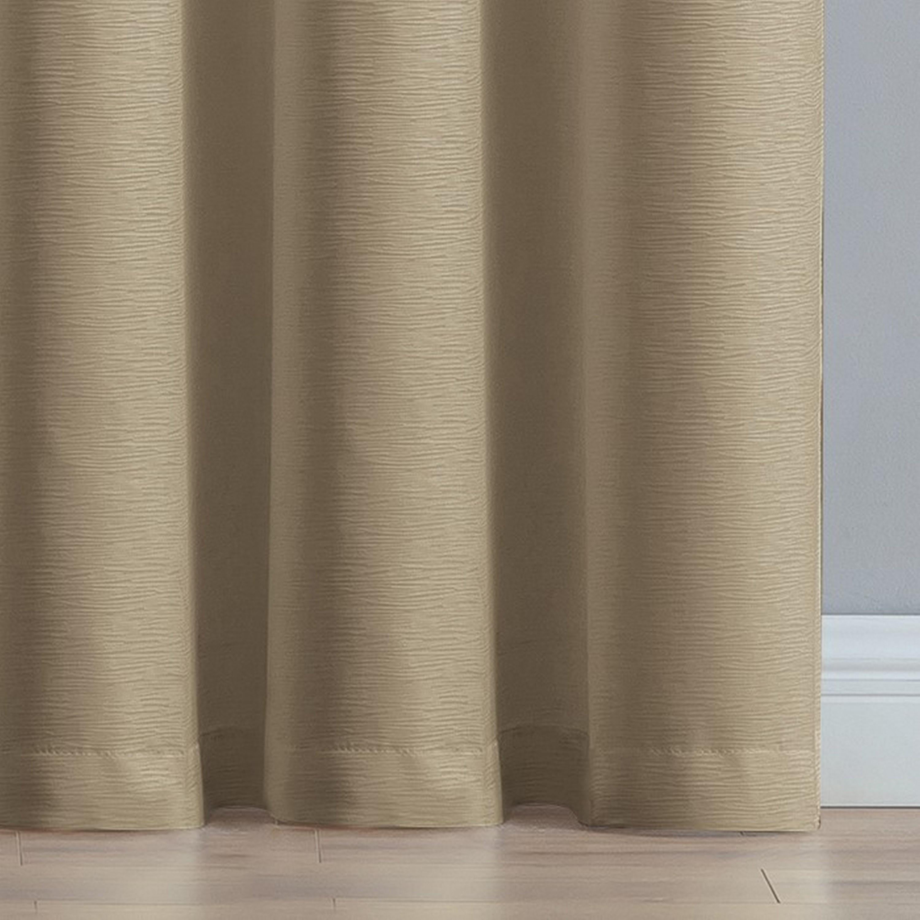 VCNY Home Agnes Taupe Solid Grommet Blackout Curtain Panel,