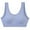 Blue, variant on Women's Back Wrap No Steel Ring Sports Bra - Breathable Sweat-Wicking Material, Adjustable Straps, M-XL Sizes with Upper/Under Bust Measurements