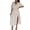 Apricot, variant on Women's Slit Surplice Midi Dress with Half Sleeve Perfect for Day to Night Events 100% Polyester Fabric for daily wear
