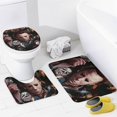 thumbnail image 4 of Michael Myers Halloween Shower Curtain Sets 4 Piece Bathroom Set Shower Curtain Non-Slip Rugs Toilet Lid Cover Bath Mat Bathroom Decor, 4 of 8