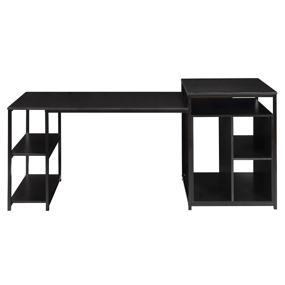 Lowestbest Home Office Computer Desk, Writing PC Table with Storage Shelf ,CPU storage space and Printer Stand, Space Saving Design(Balck) Lowestbest Home Office Computer Desk, Writing PC Table with Storage Shelf ,CPU storage space and Printer Stand, Space Saving Design(Balck)