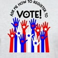 thumbnail image 3 of CafePress - Ask Me How To Register To Vote Red Blue T Shirt - Men's Classic Graphic T-Shirt, 3 of 4