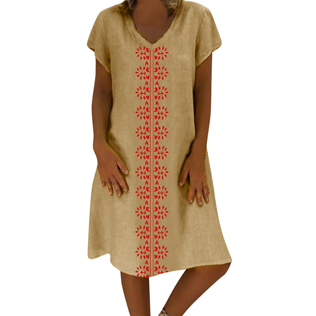 Long Maxi Dress for Tall Women Khaki 