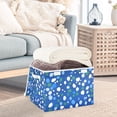 thumbnail image 3 of Yayeee Collapsible Cube Storage Bin with Lid Fabric Closet Decorative Basket with Handles, Green Dots, 3 of 7