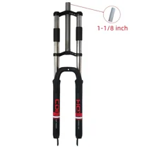 DONSP1986 29" Bike Suspension Fork Double Shoulder, Triple Tree, 28.6mm Threadless Straight Tube, Disc Brake,Black Bicycle Forks