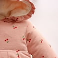 thumbnail image 5 of EINCcm Winter Hooded Cotton Coat with Heart Shaped Pocket Cute Ears for Toddler Baby Girls, Thicken Warm Outerwear with Bag, Hooded Jacket Snowsuits Pink 12-18 Months, 5 of 6