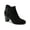 Black MC, variant on Womens Artemyss Booties Faux Suede Block Heel Booties