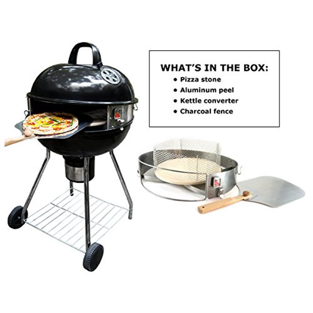 PizzaQue Deluxe Kettle Grill Pizza Kit for 18" and 22.5" Kettle Grills