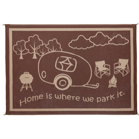 Ming's Mark RH8117 8' x 11' RV Home Mat, Brown/Beige