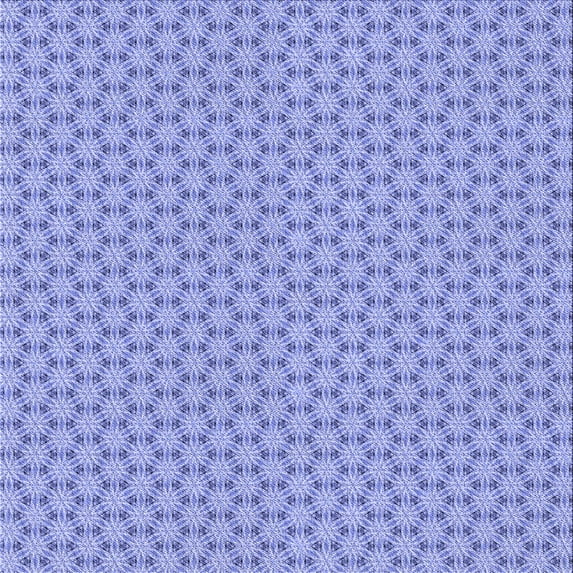 Ahgly Company Machine Washable Indoor Square Transitional Jeans Blue Area Rugs, 6' Square