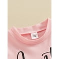 thumbnail image 4 of Bagilaanoe 2pcs Toddler Baby Girl Shorts Set Short Sleeve Letter Print T Shirt Tops + Shorts 6M 12M 18M 24M 3T Kids Casual Summer Clothes, 4 of 8