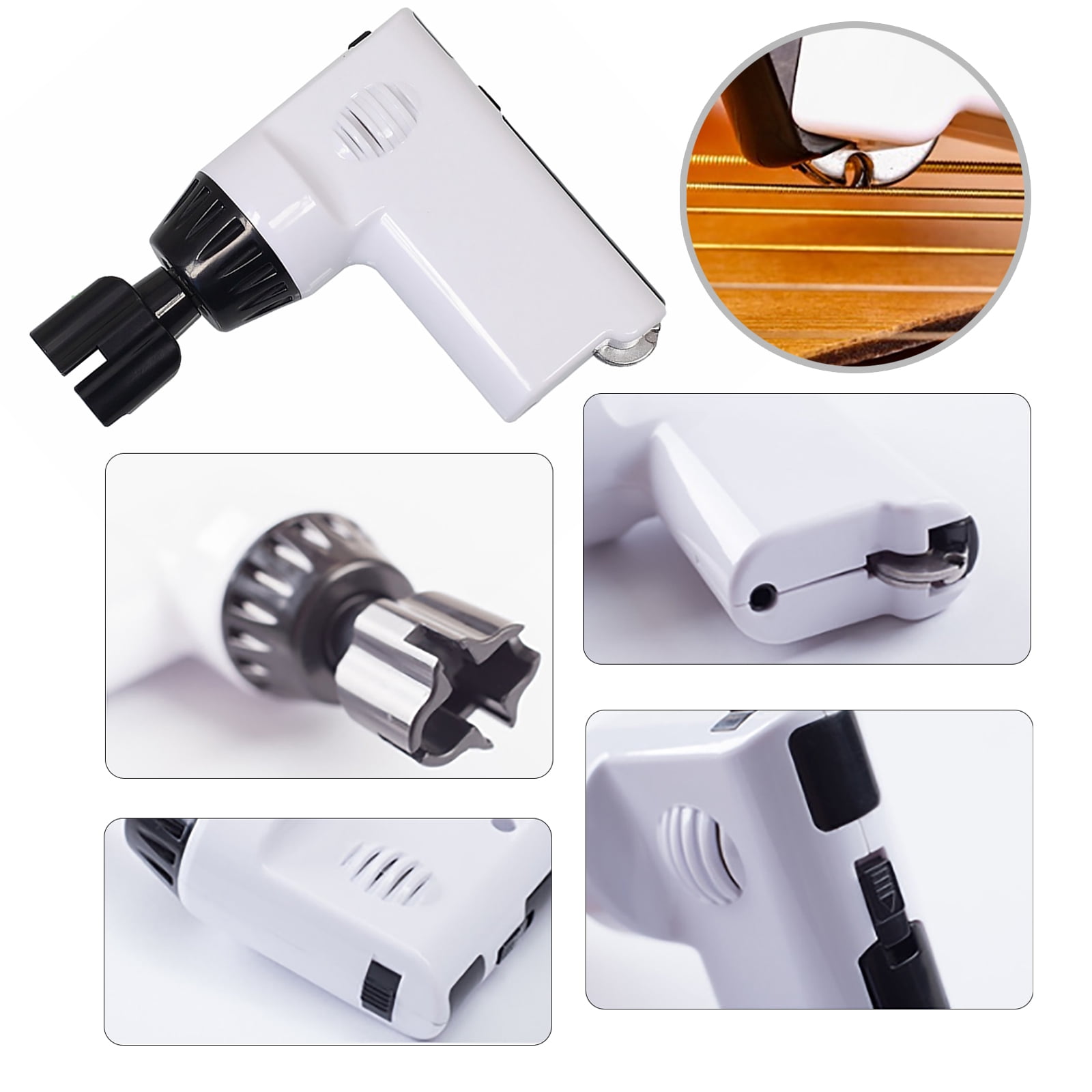 FEAMOS Electric Automatic Guitar String Winder String Cutter Restringing Tool Instrument String Winder Guitar Accessories