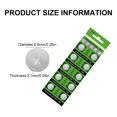 thumbnail image 3 of Pack Of 10pcs/20pcs 364/LR621 High Capacity Alkaline Button Cell Batteries AG2/LR726/396 For Watches And Toy, 3 of 8