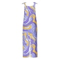 thumbnail image 5 of Idoravan 2026 Summer Overalls for Women Loose Fit Wide Leg Women's Jumpsuits, Rompers & Overalls Outfits Women Ladies Floral Printed Summer Sleeveless Backless Loose Long Playsuits Rompers Jumpsuit, 5 of 5