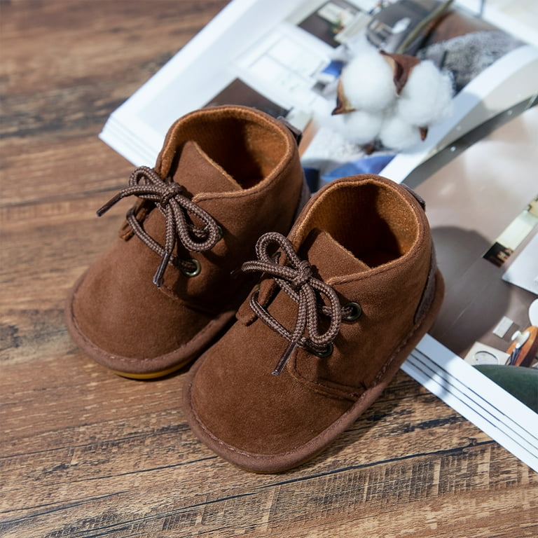 Meckior Baby Girls Boys Boots Infant Lace Up Booties Newborn Winter Shoes for 0 18 Months