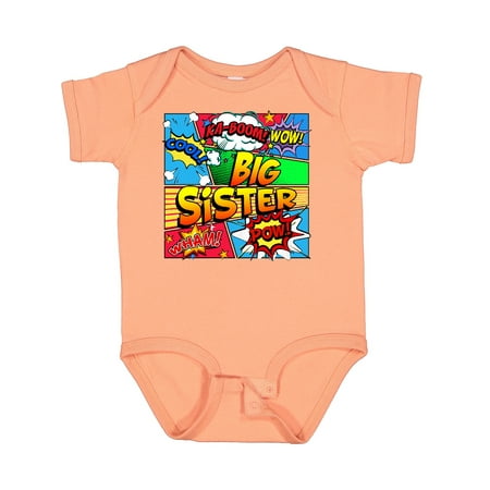 

Inktastic Big Sister Comic Book Gift Baby Girl Bodysuit