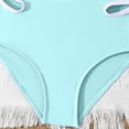 thumbnail image 5 of mgoYE Girl Swimsuits 12-14 Girls Swimsuit One Piece Swimsuits Solid Ruched Bathing Suit for Girls Full Coverage Modest Padded Swimwear(Mint Green,13-14 Years), 5 of 8